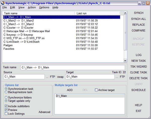 Click to view Synchromagic Pro 4.3.2.2 screenshot