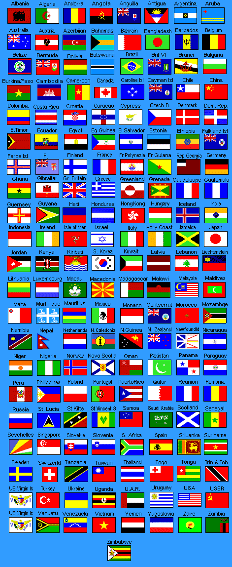 flags of the world for Rose City customers