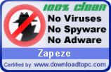 Certitied 100% adware, malware and virus free!