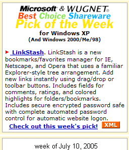 LinkStash selected as Spotlight of the week at Microsoft Windows User Group!
