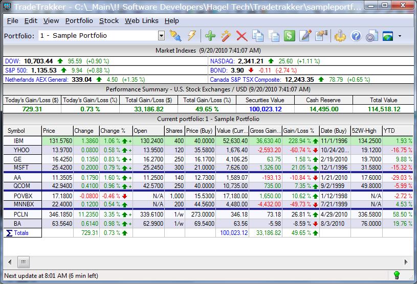 click for fullsize screenshot of TradeTrakker